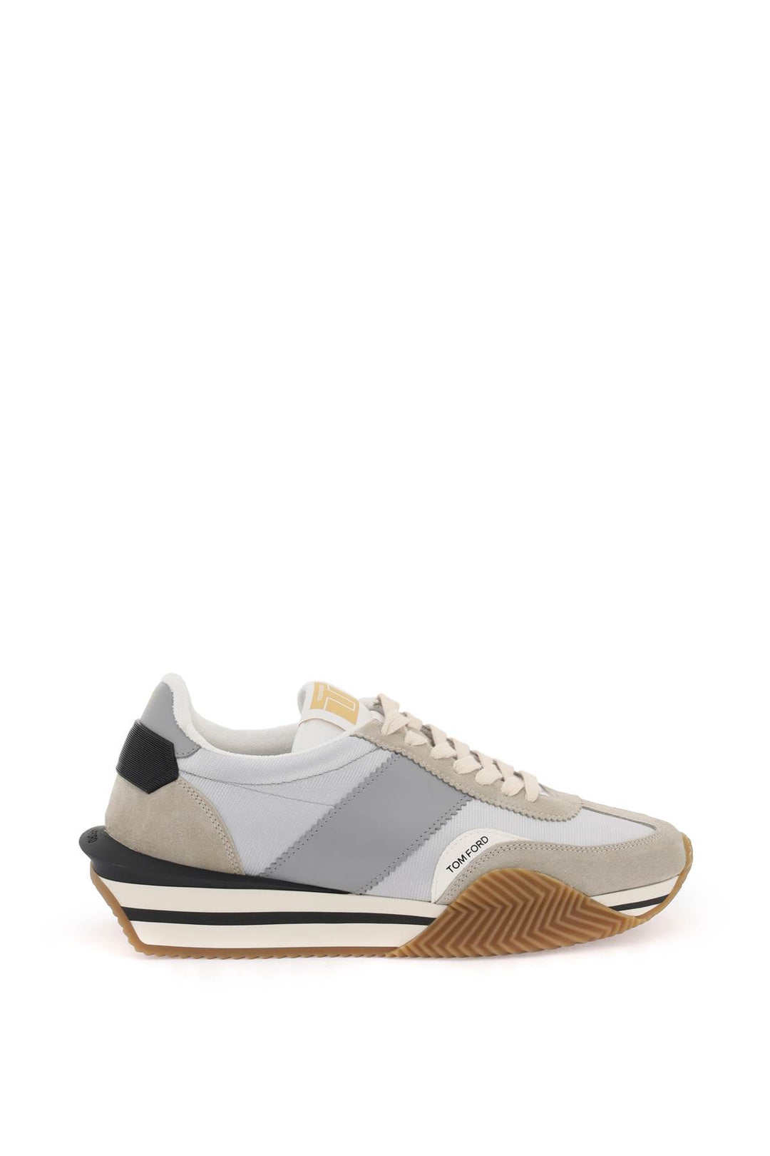 Tom Ford James Sneakers In Lycra And Suede Leather   Beige