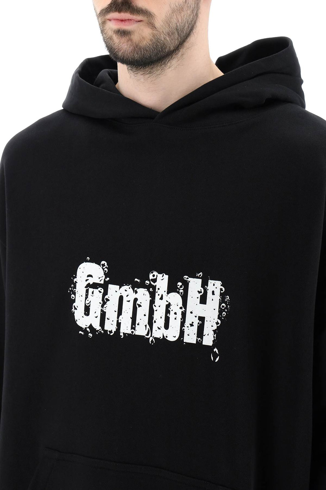 Gmbh Logo Print 'Ghazal' Hoodie   Nero