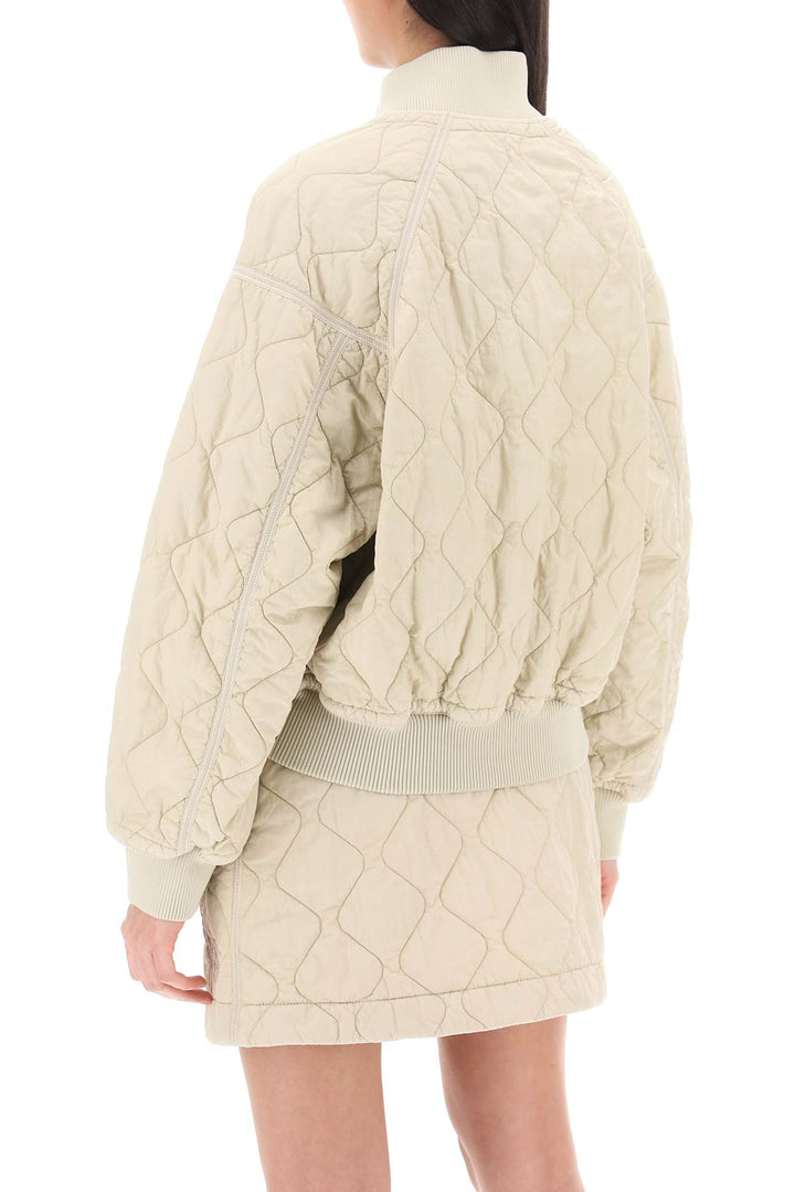 Burberry Quilted Bomber Jacket   Neutral