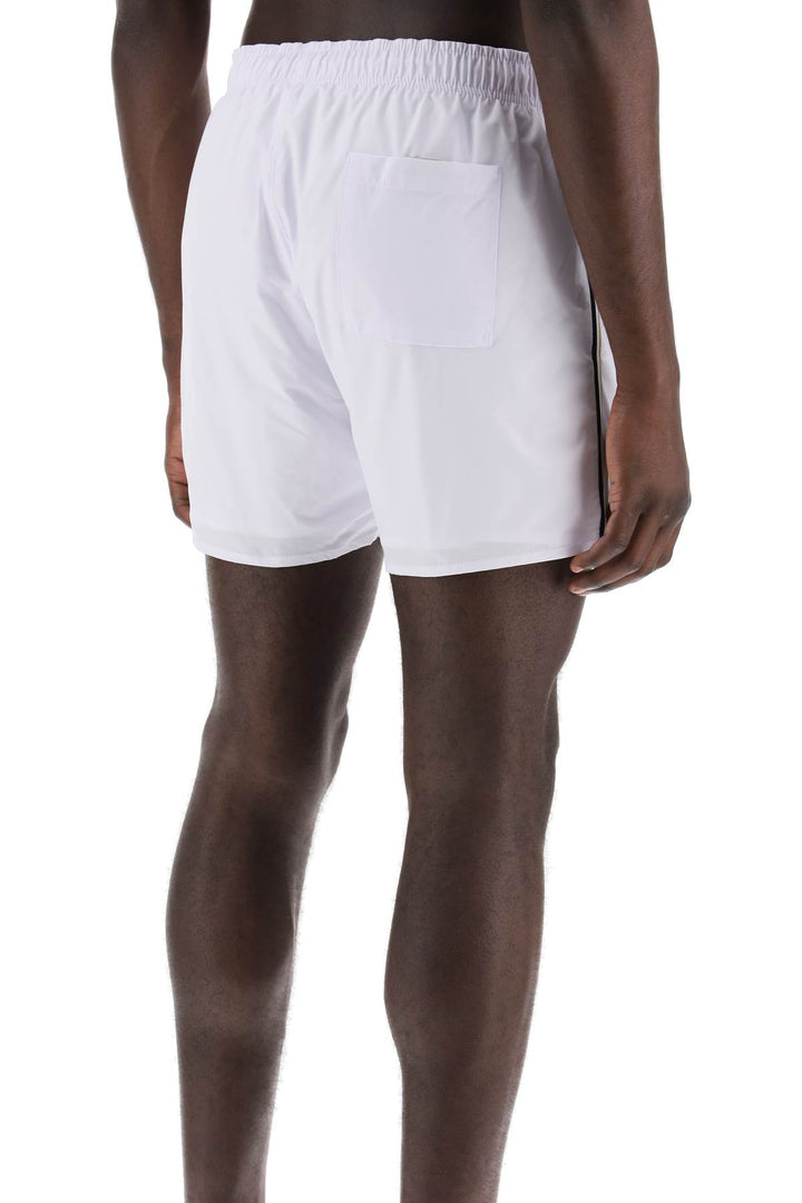Boss Replace With Double Quoteseaside Bermuda Shorts With Tr   White