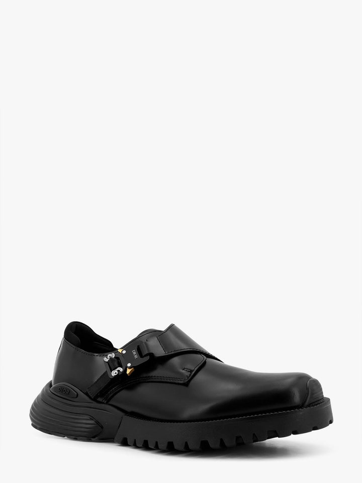Derby leather moccasin with logo detail