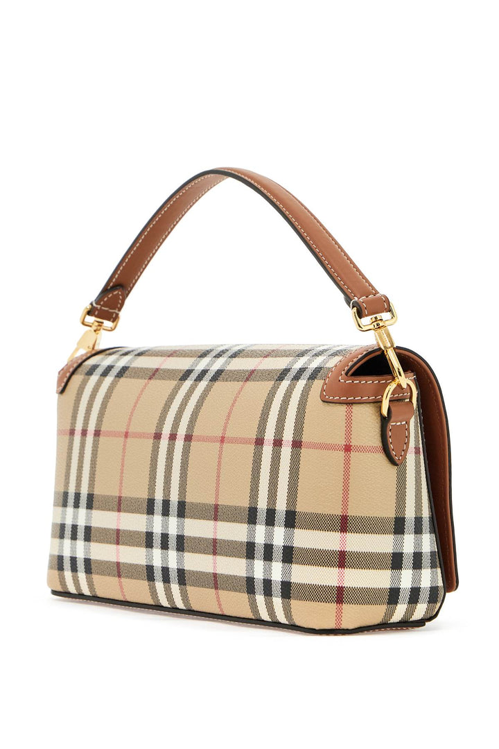 Burberry Shoulder Bag With Check Pattern Notes   Beige