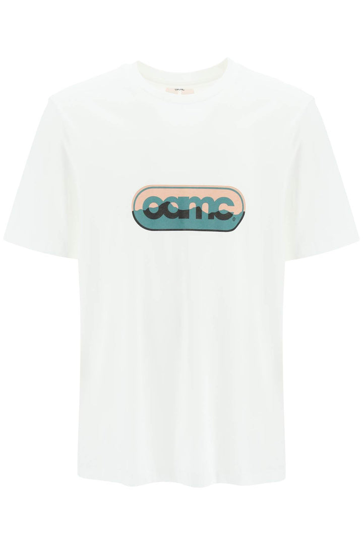 Oamc Logo Print T Shirt   Bianco