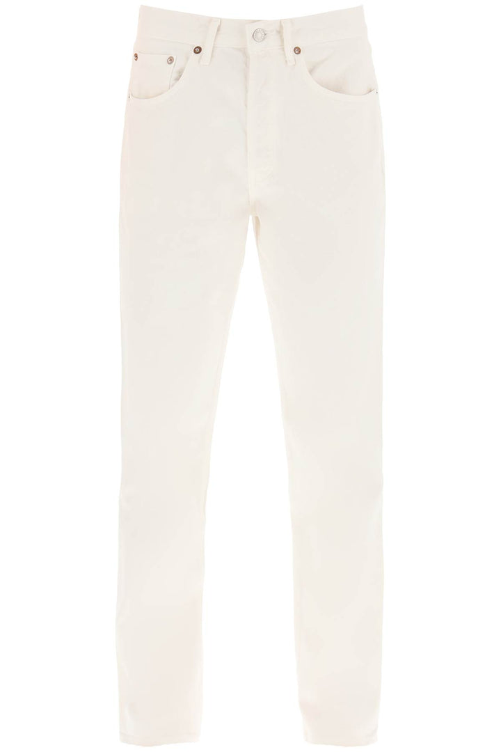 Agolde Lana Straight Mid Rise Jeans   Bianco