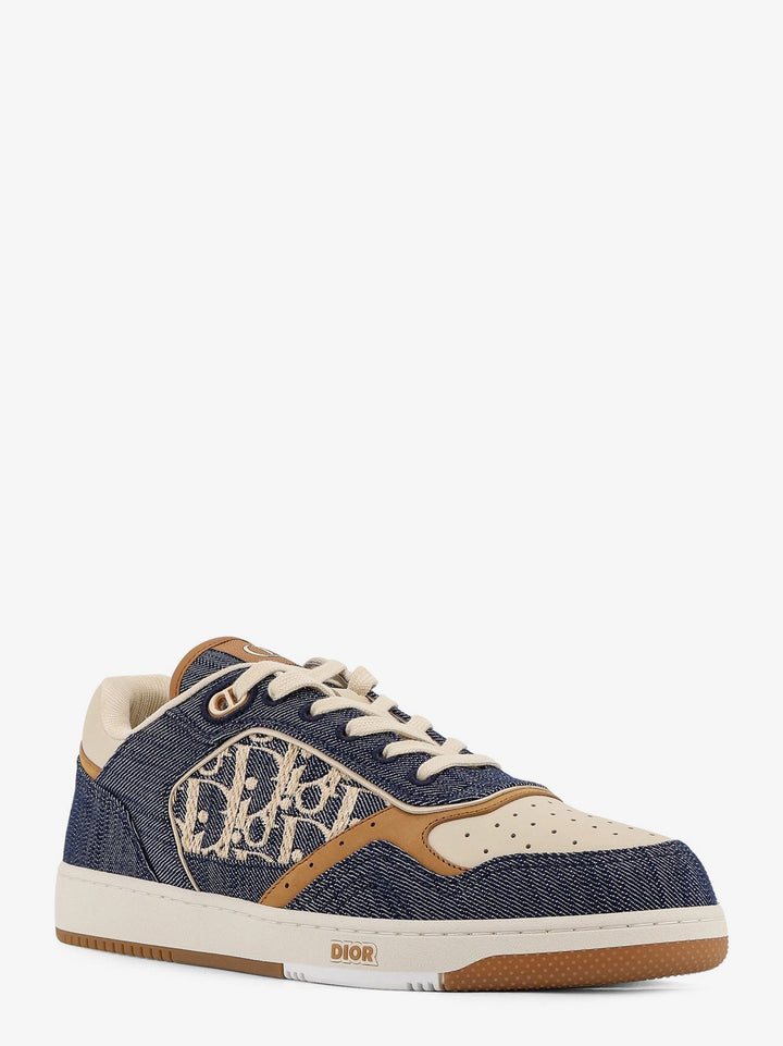 DH SN B27 Uptow denim and leather sneakers