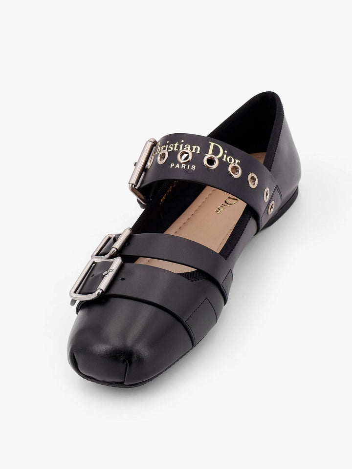 Dior punk leather ballerinas