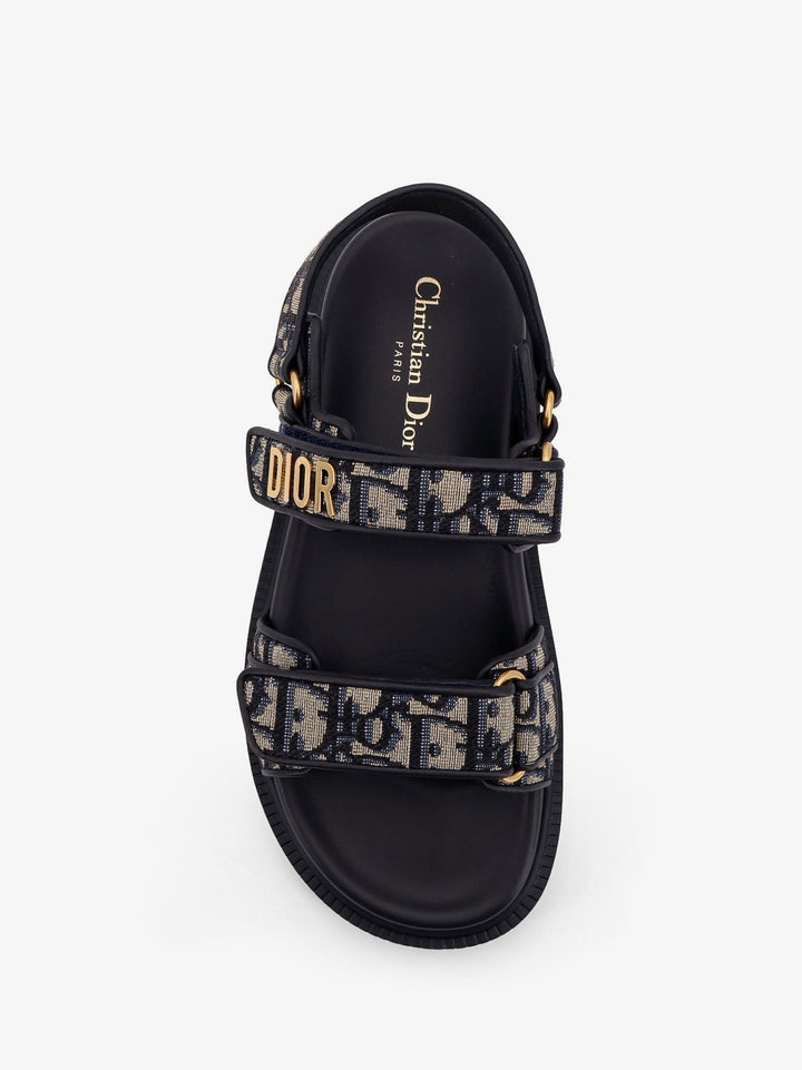 Dioract cotton sandals with Dior Oblique motif