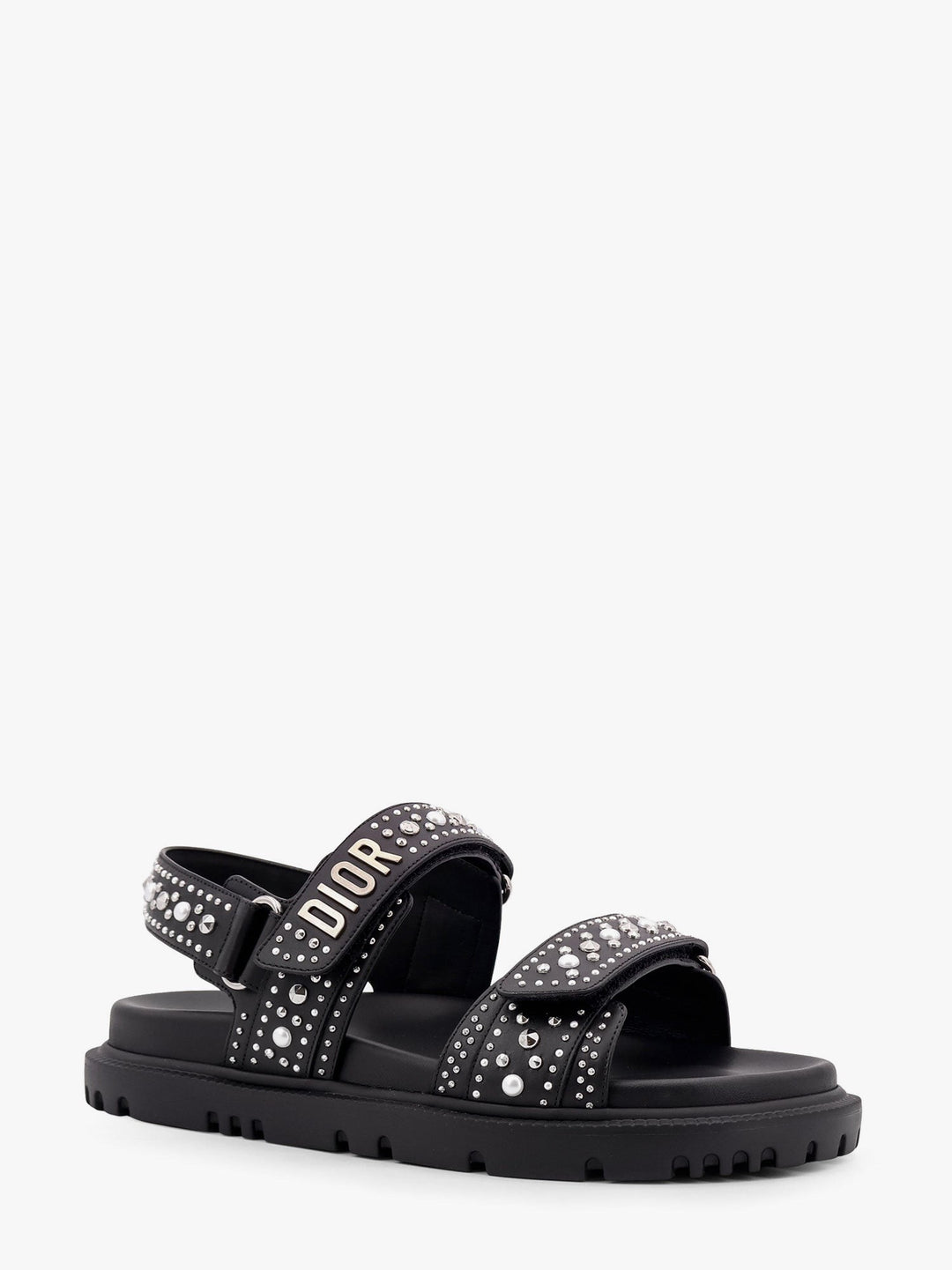 Dioract leather sandal with studs