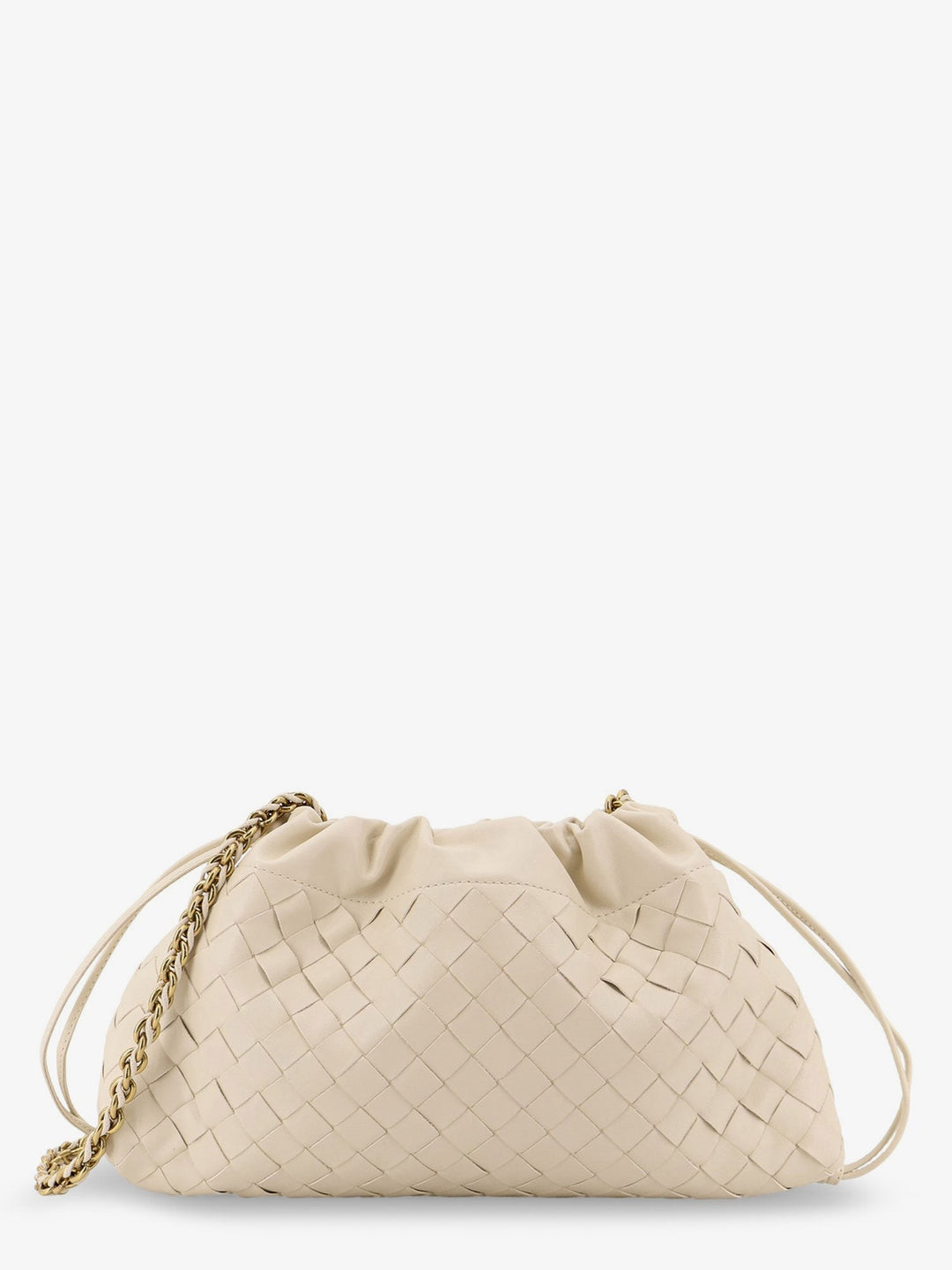 Dustbag leather pouch with Intrecciato motif