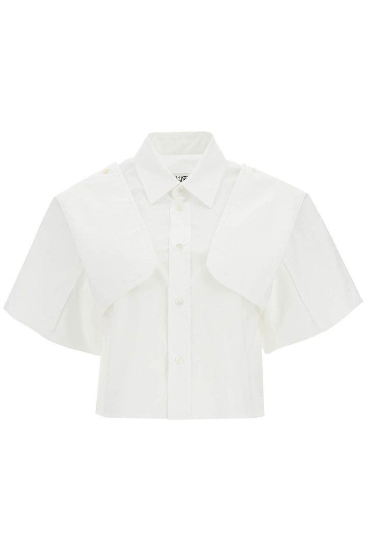 Mm6 Maison Margiela Boxy Shirt With Wide Sleeves   White