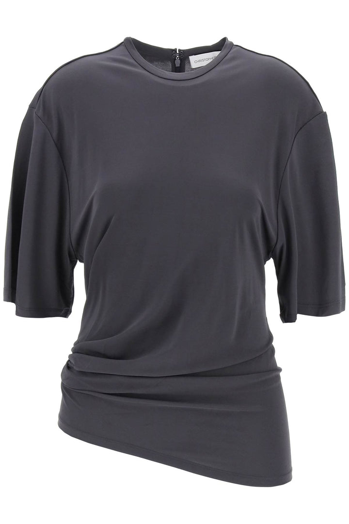 Christopher Esber Top With Side Draping Detail   Grigio