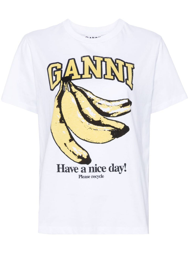 Ganni T Shirts And Polos White