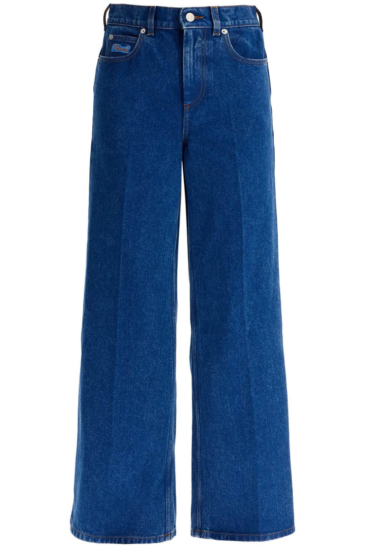 Marni Wide Flared Leg Jeans With A   Blue