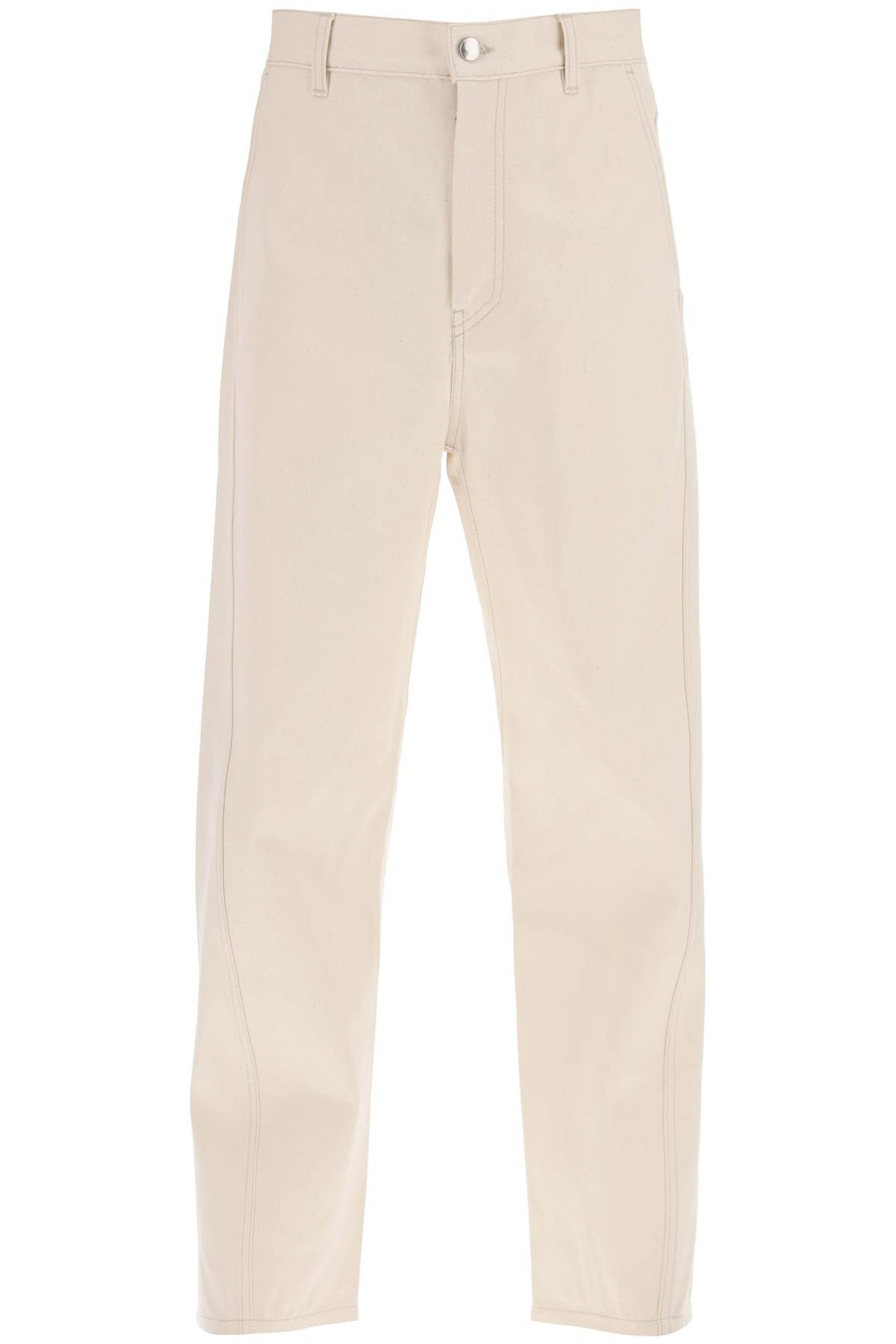 Oamc 'Cortes' Cropped Jeans   Beige