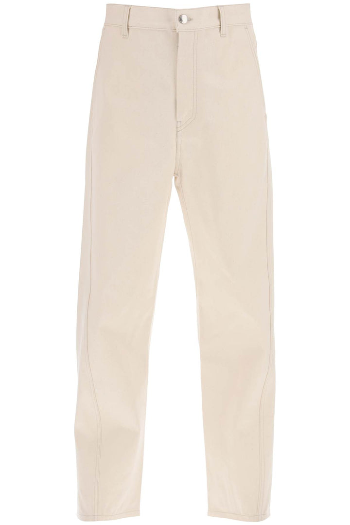 Oamc 'Cortes' Cropped Jeans   Beige