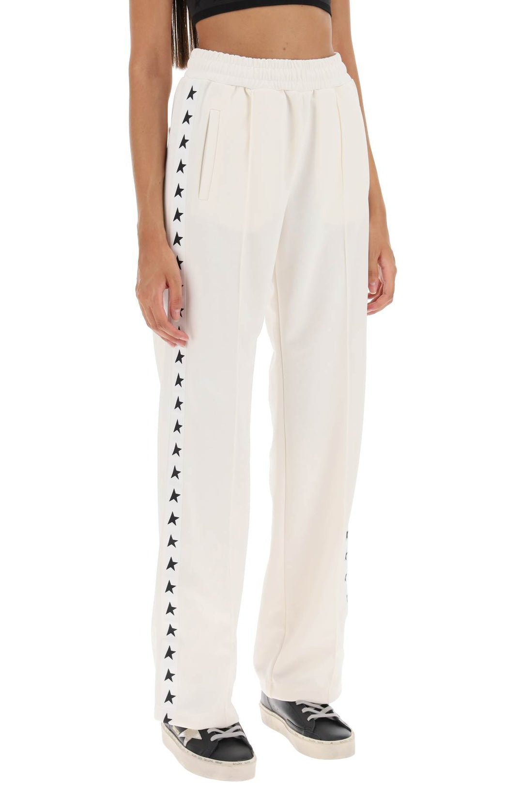 Golden Goose Dorotea Track Pants With Star Bands   White