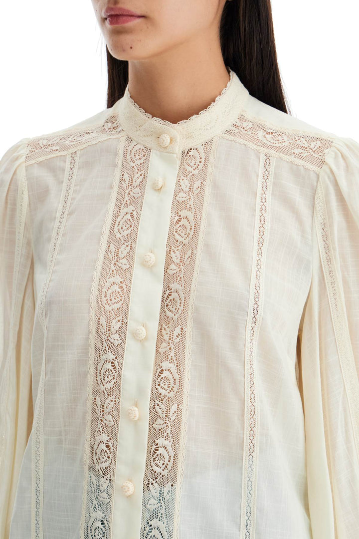 Zimmermann             Halliday Lace Trimmed Shirt   White