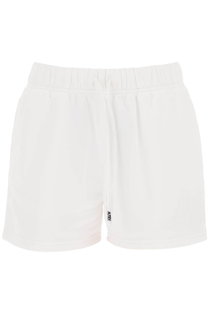 Autry Sweatshorts With Logo Embroidery   Bianco