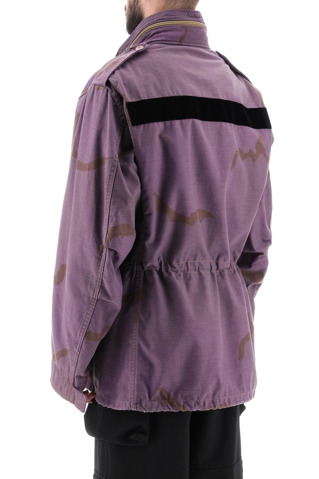 Oamc Field Jacket In Cotton With Camouflage Pattern   Purple