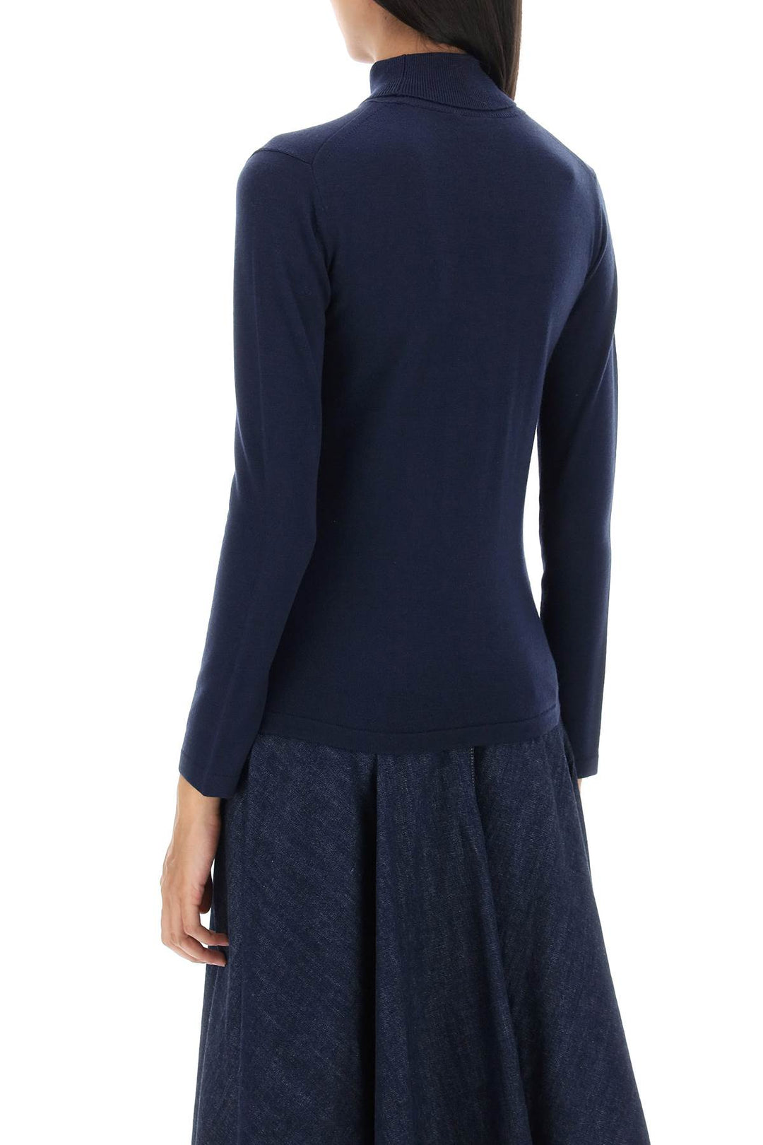 Kenzo Target Wool Turtleneck Sweater   Blu
