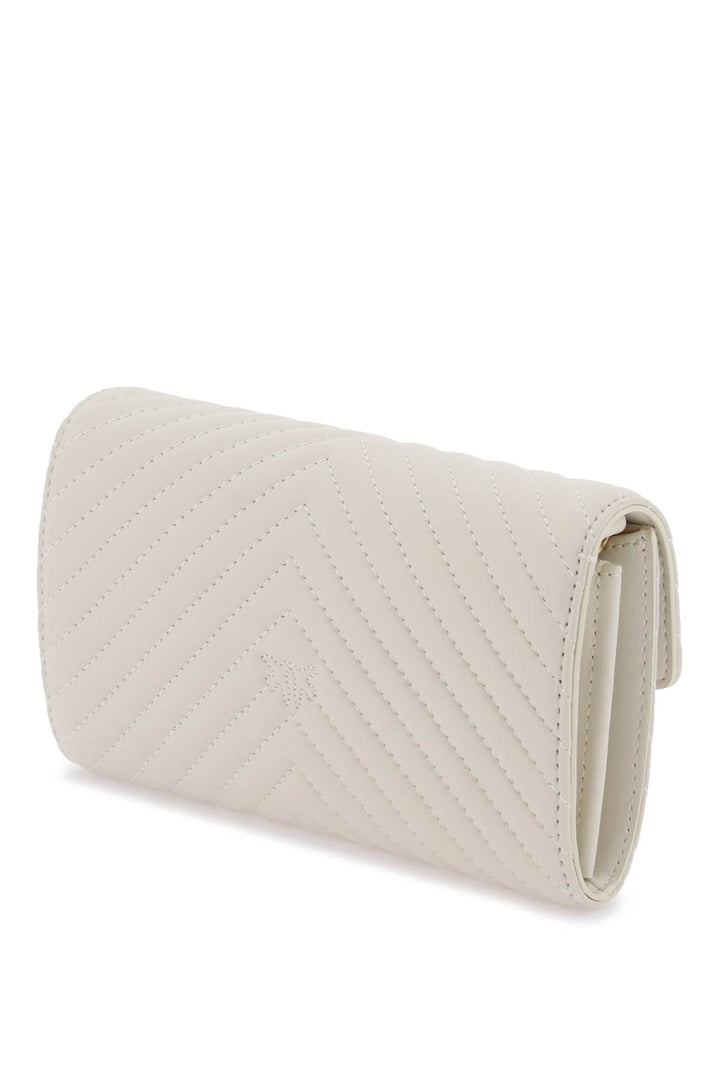 Pinko Love Bag One Wallet Chevron Mini Bag   Bianco