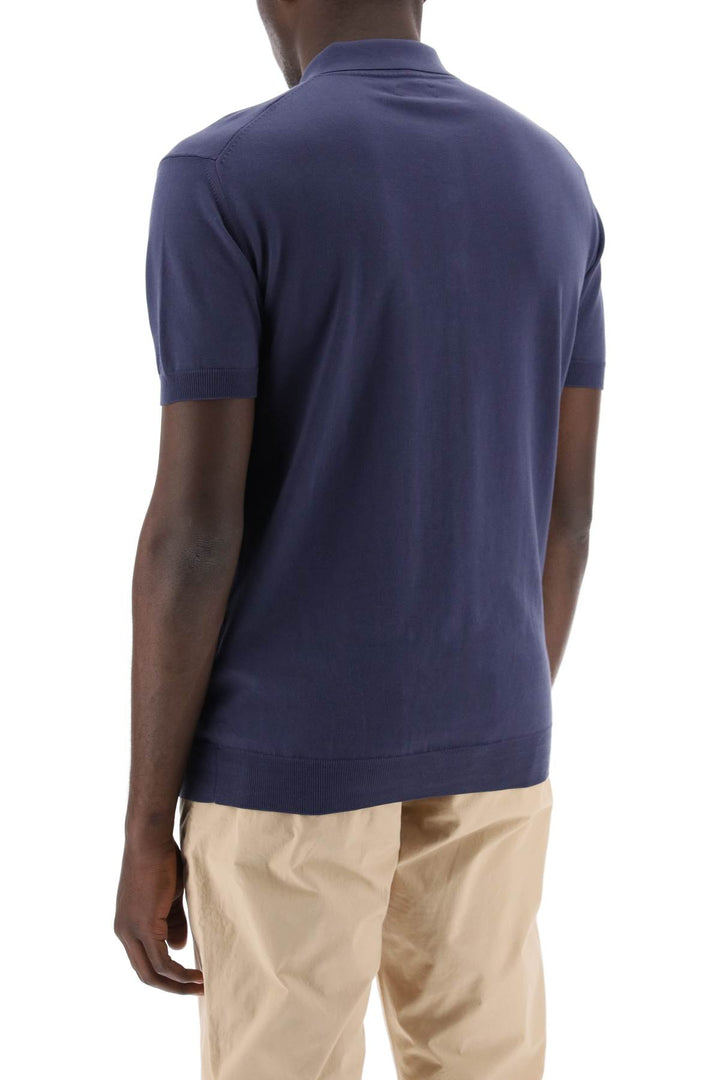 Baracuta Cotton Knit Polo Shirt   Blu