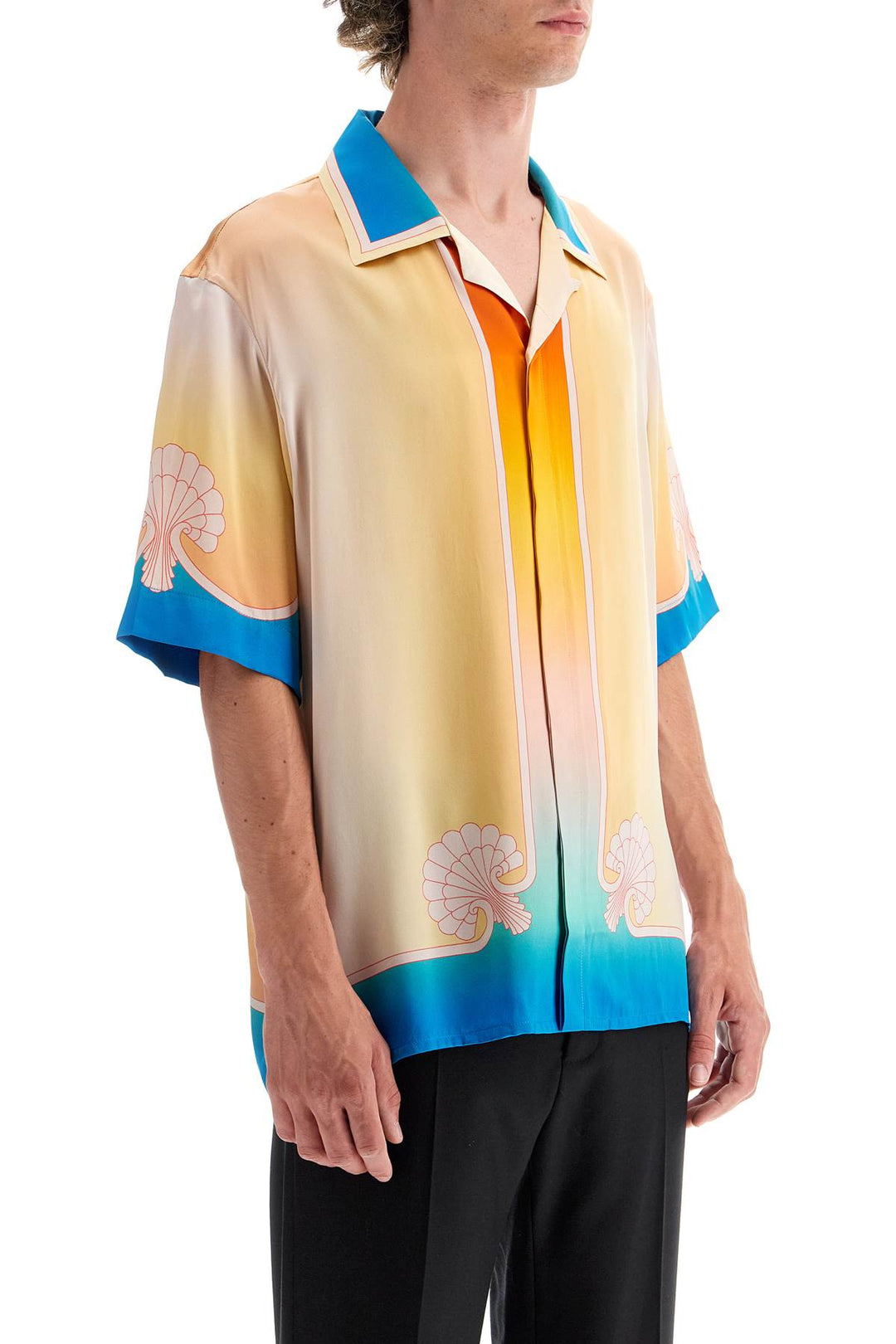 Casablanca Short Sleeved Silk Shirt   Multicolor