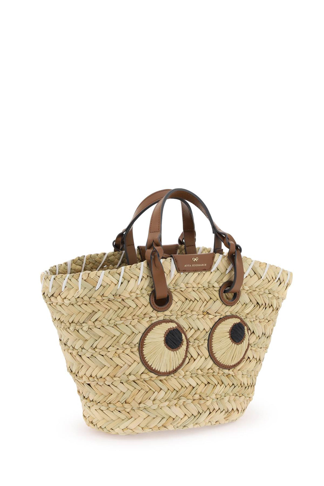 Anya Hindmarch Paper Eyes Basket Handbag   Neutro