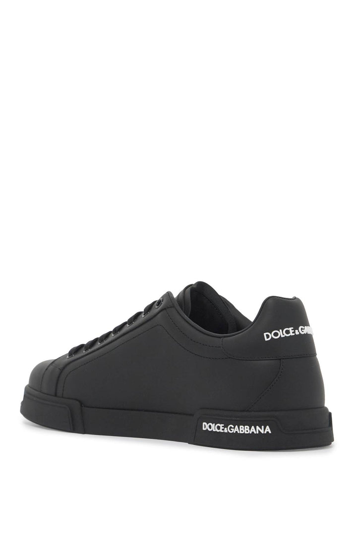 Dolce & Gabbana Portofino Nappa Leather Sne   Black