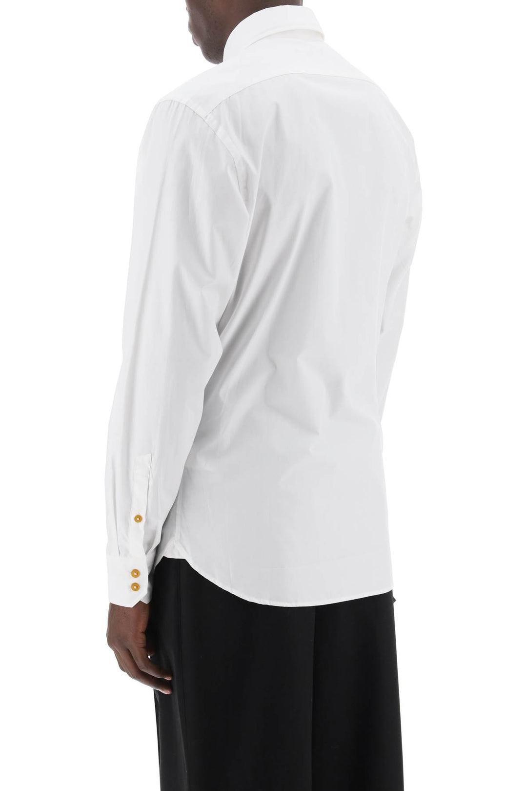Vivienne Westwood Ghost Shirt With Orb Embroidery   Bianco