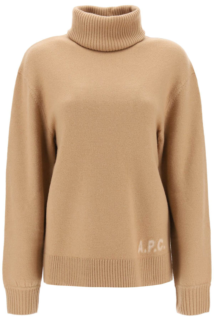 A.P.C. 'Walter' Virgin Wool Turtleneck Sweater   Beige