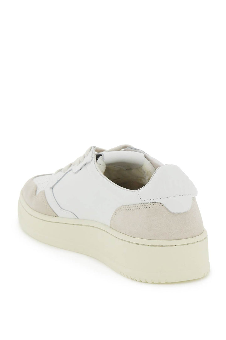 Autry Leather Medalist Low Sneakers   Beige