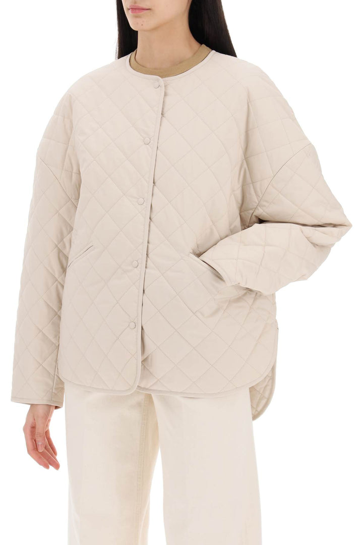 Toteme Organic Cotton Quilted Jacket In   Beige