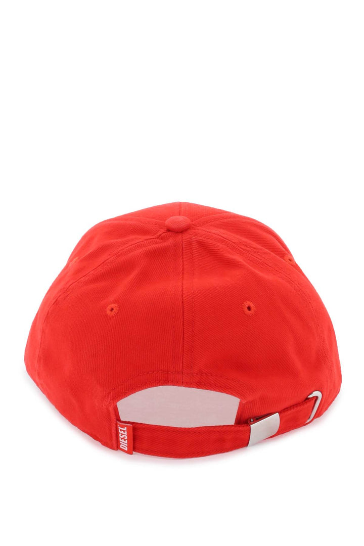 Diesel Corry Jacq Wash Baseball Cap   Rosso