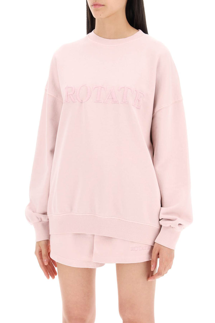 Rotate Organic Cotton Crewneck Sweatshirt   Pink