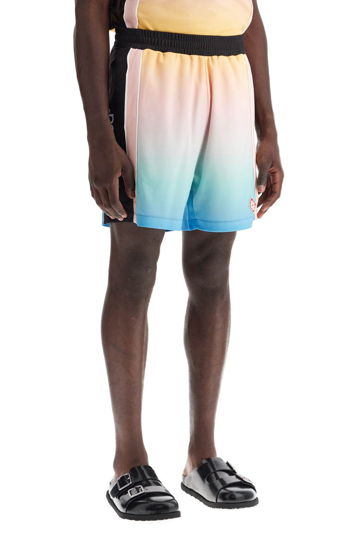 Casablanca Pastel Gradient Football Bermuda Shorts   Multicolor