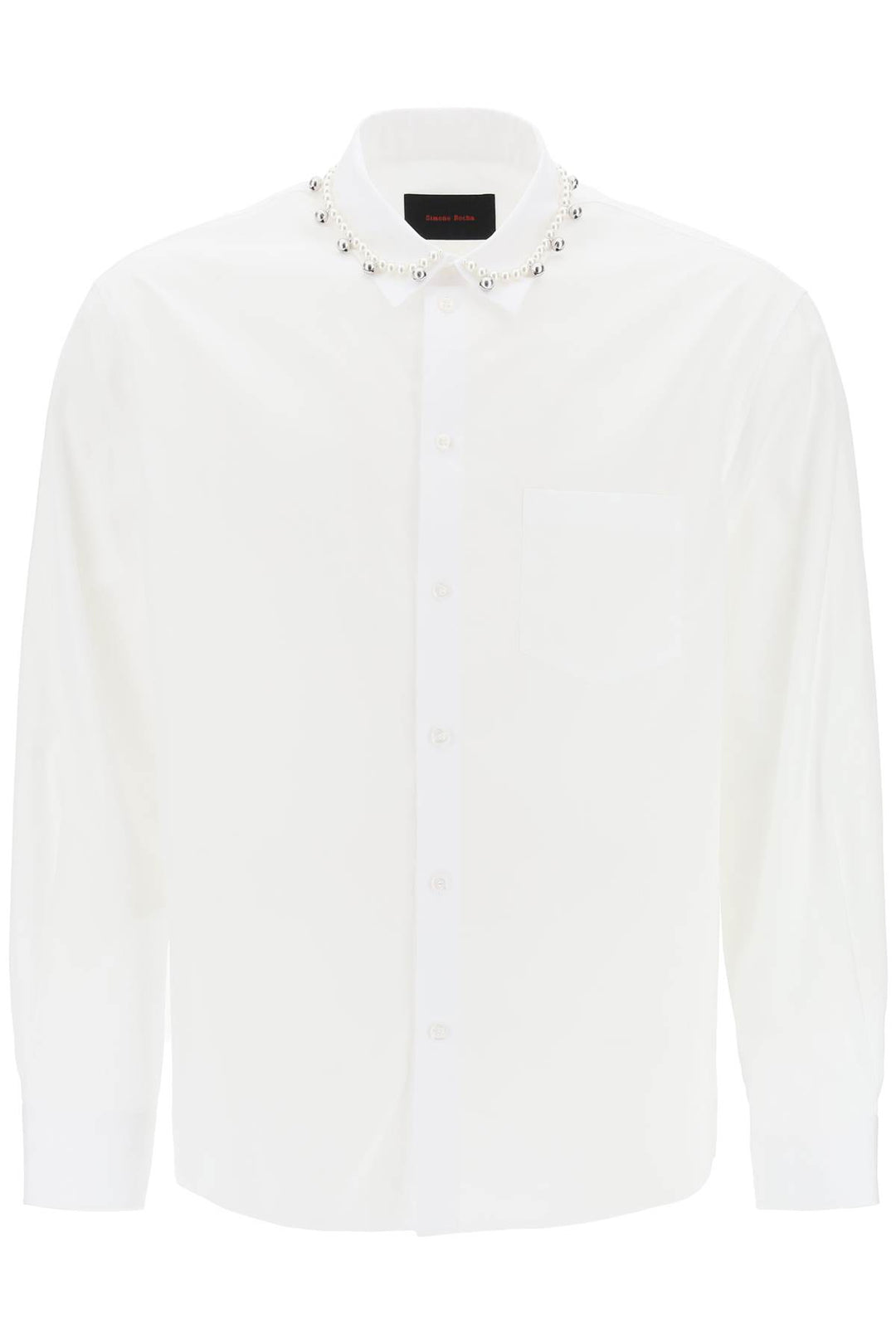 Simone Rocha Replace With Double Quoteshirt With Pearls And Bells   Bianco