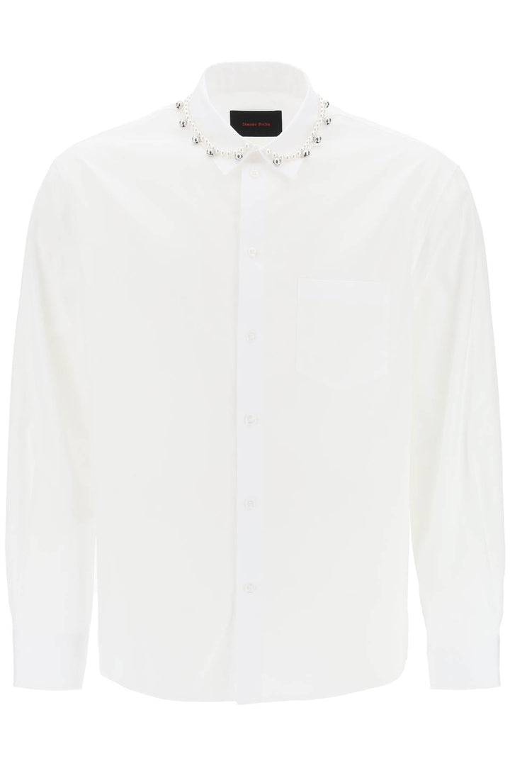 Simone Rocha Replace With Double Quoteshirt With Pearls And Bells   Bianco