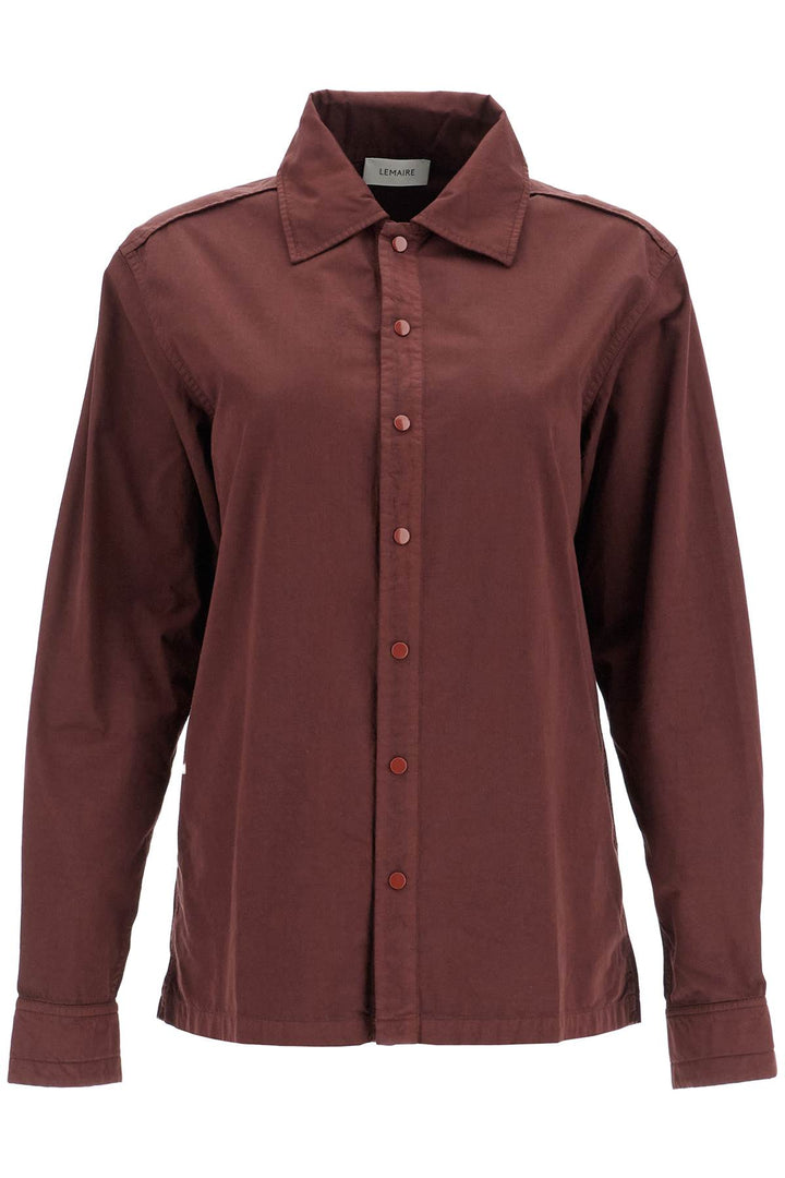 Lemaire Cotton Dyed In The Garment Shirt   Red