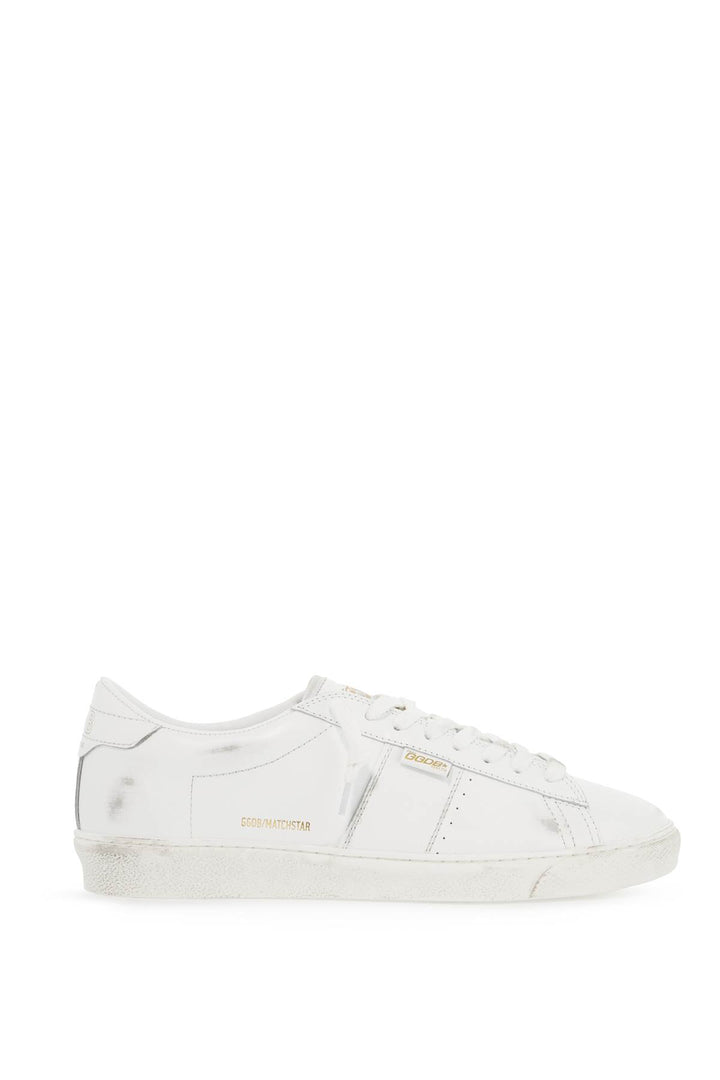 Golden Goose Smooth Leather Matchstar Sneakers In   White