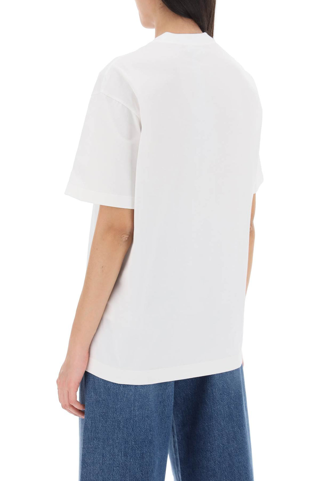 Etro Floral Pegasus Embroidered T Shirt   Bianco