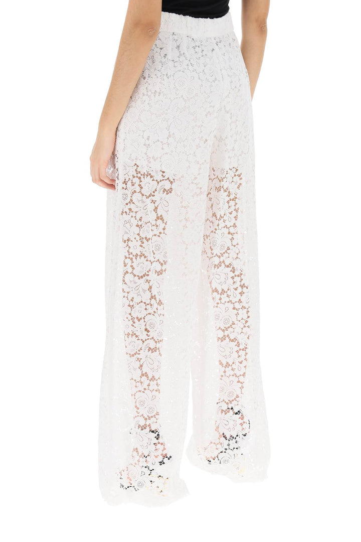 Dolce & Gabbana Pajama Pants In Cordonnet Lace   Bianco