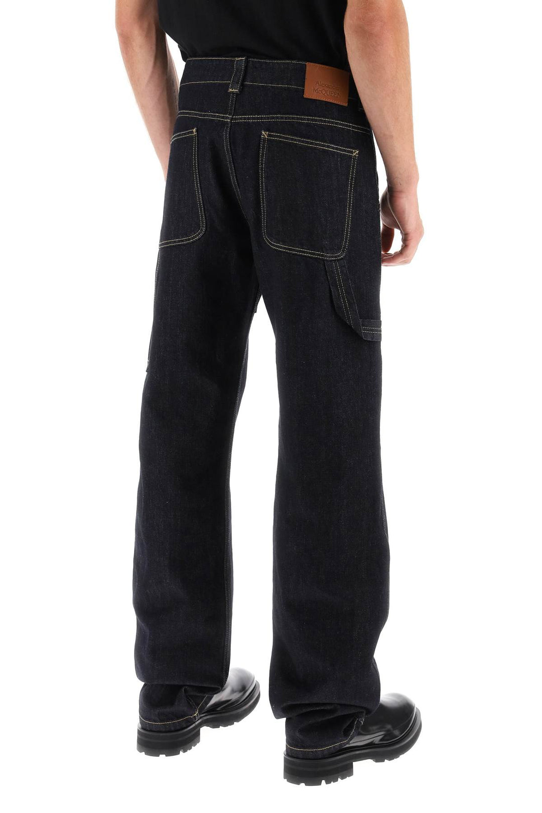 Alexander Mcqueen Loose Jeans With Straight Cut   Blu