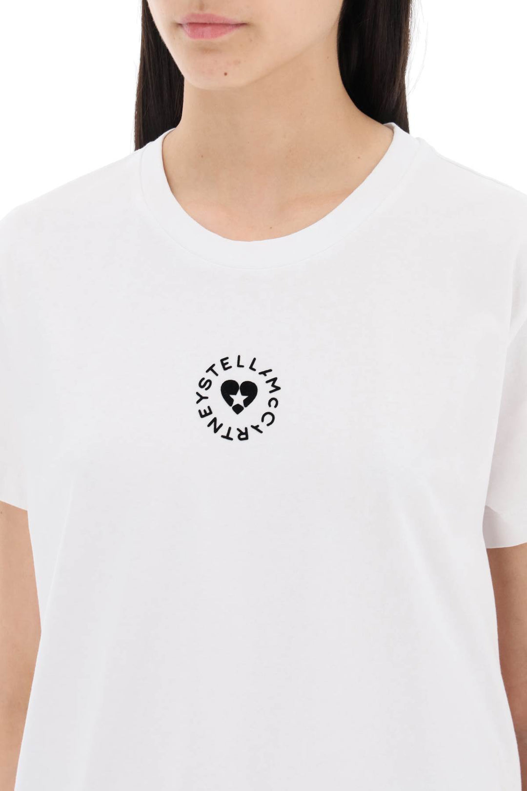 Stella Mc Cartney Iconic Mini Heart T Shirt   White