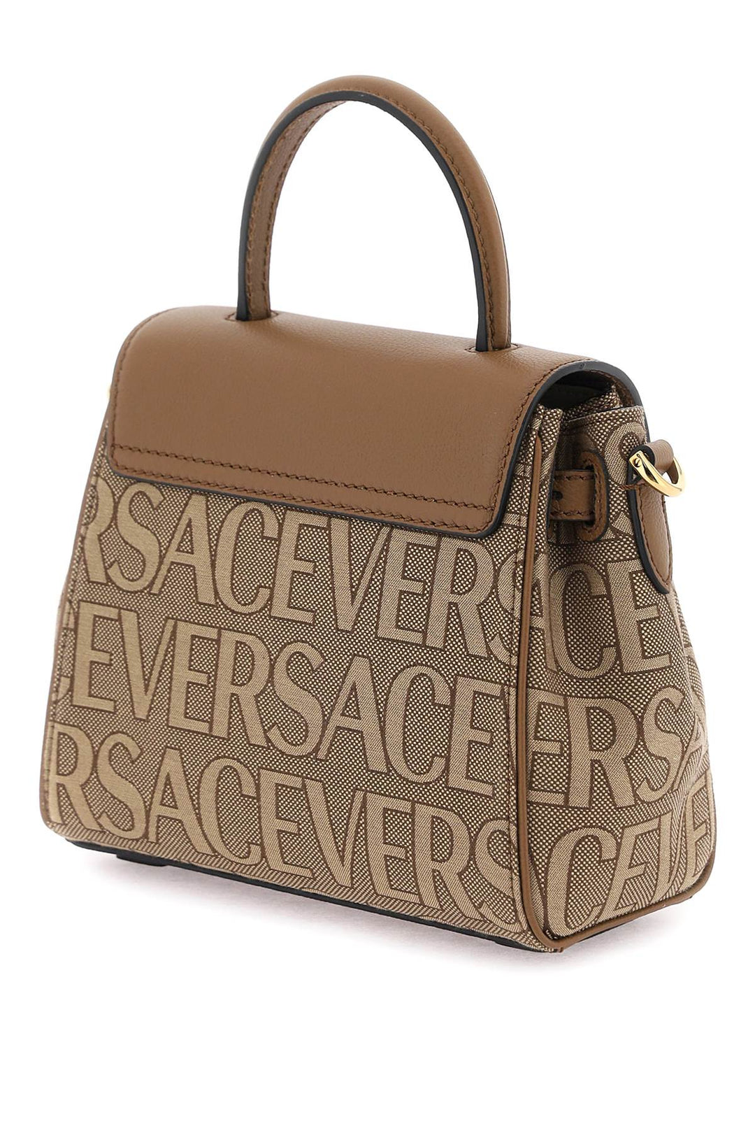 Versace Allover 'The Medusa' Small Bag   Brown