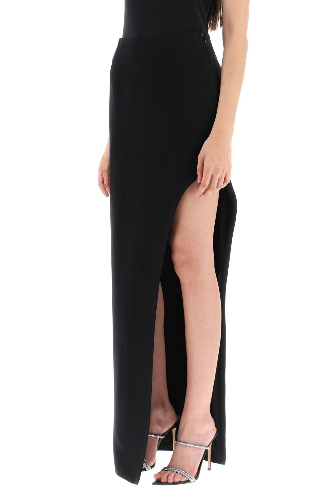 Mvp Wardrobe 'Plaza' Skirt With Asymmetrical Hem   Nero