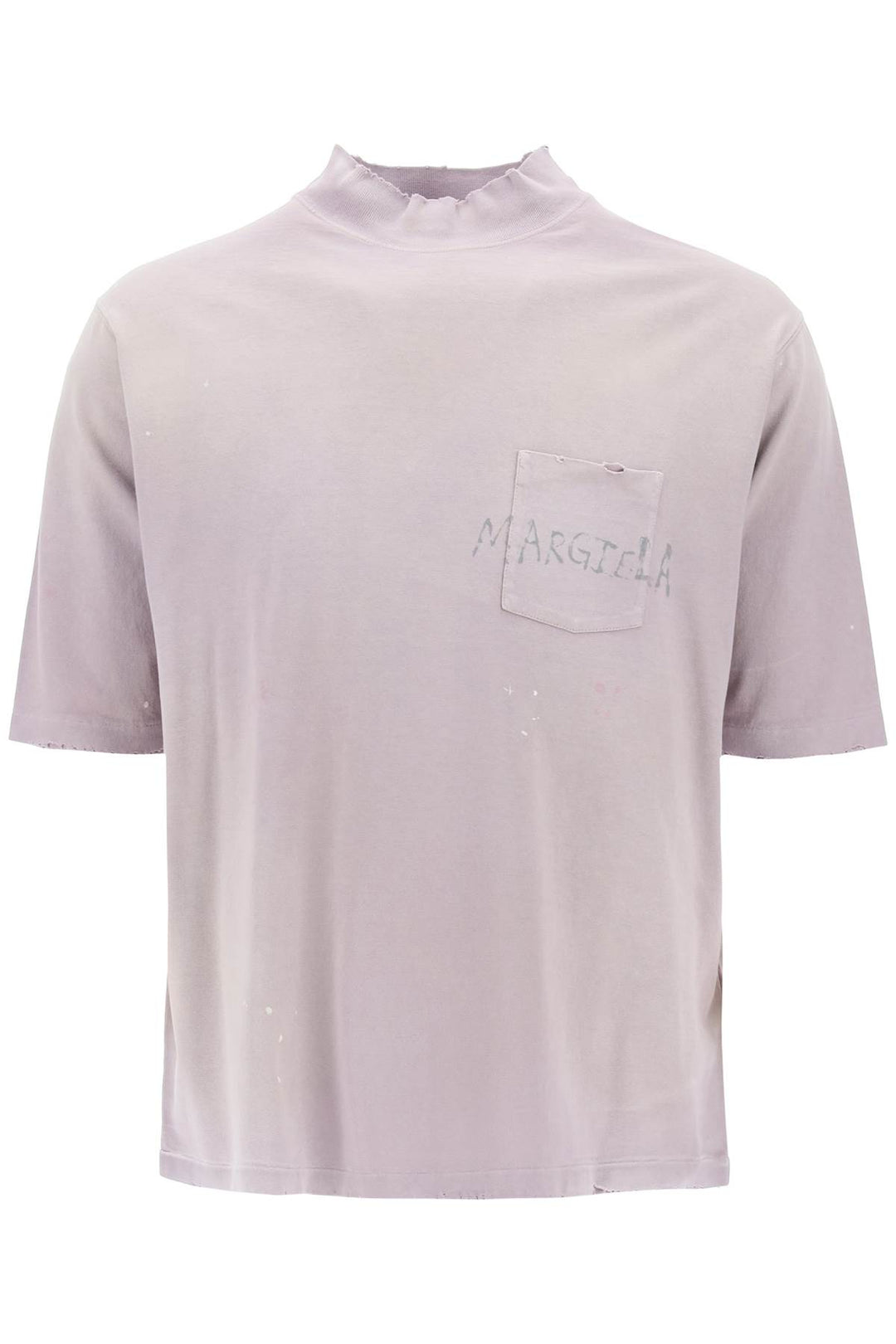 Maison Margiela Handwritten Logo T Shirt With Written Text   Viola