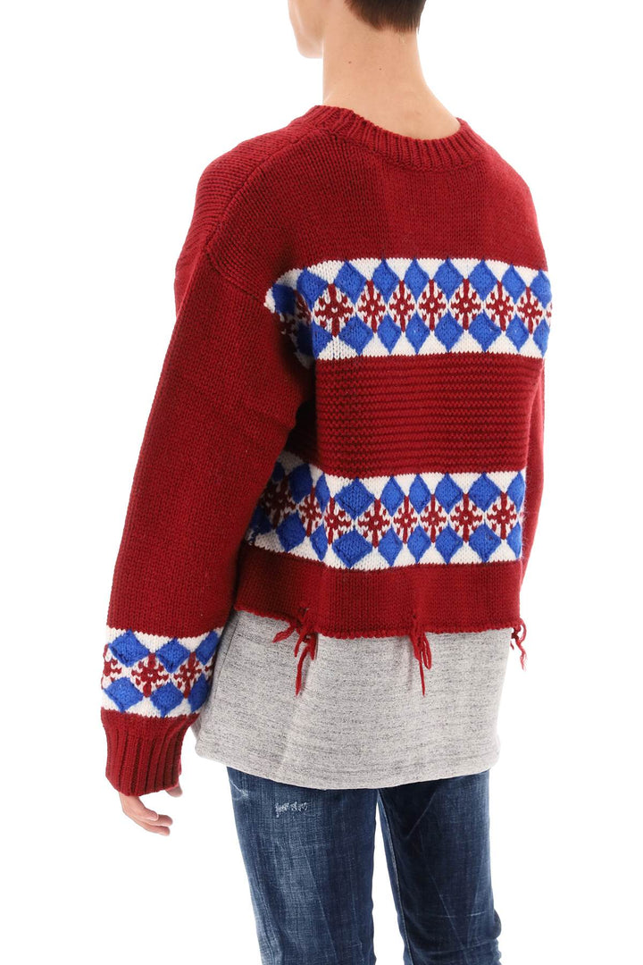 Dsquared2 Canadian Hybrid Sweater   Rosso