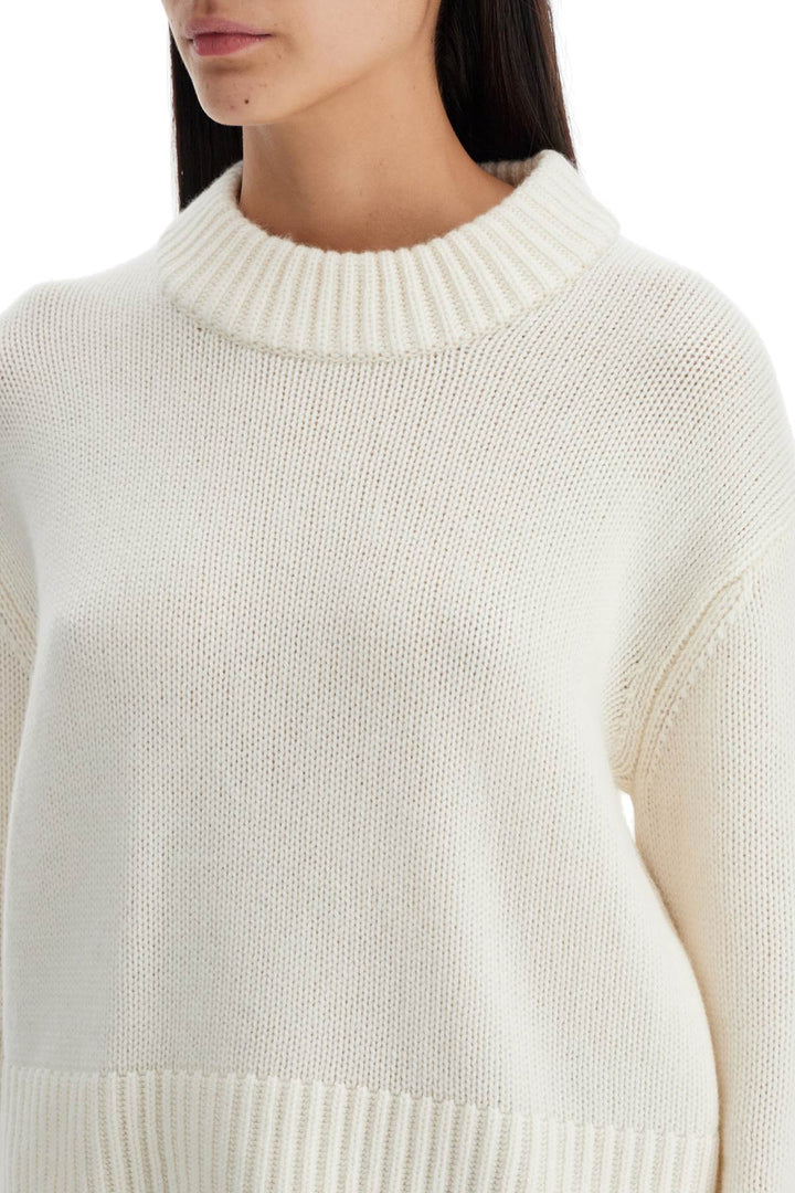 Lisa Yang Cashmere Sony Pullover Sweater   White