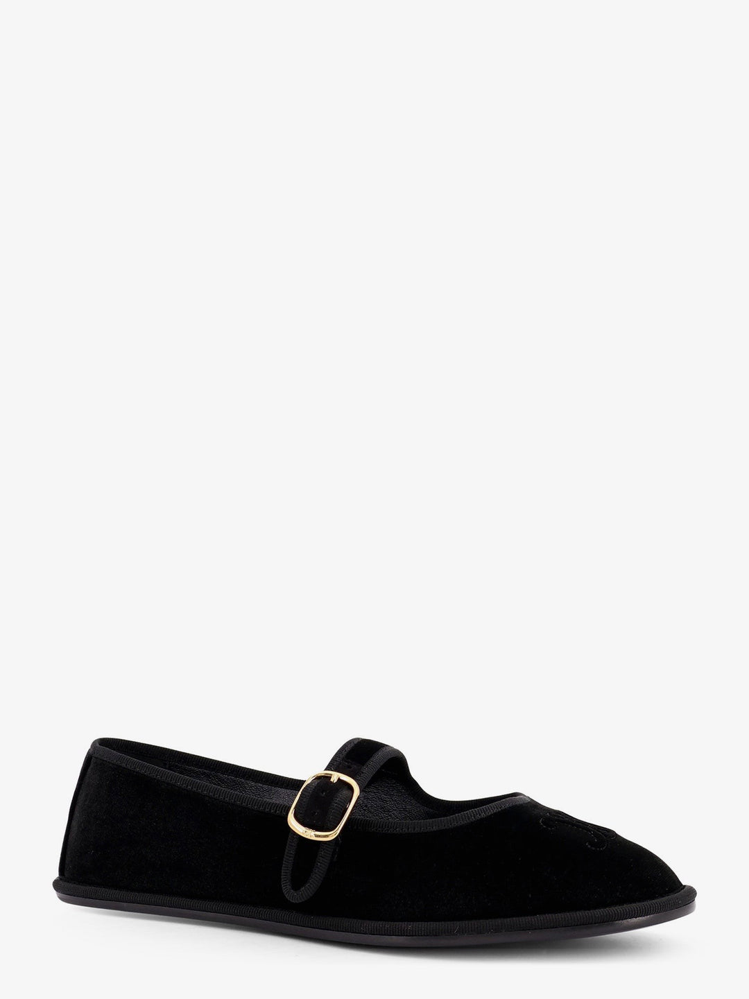 EveTriomphe velvet Mary Jane ballerinas